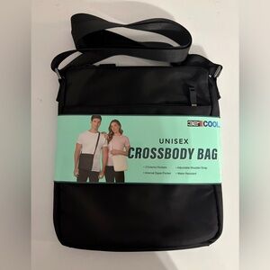 NWT 32 Degrees COOL Unisex Crossbody Bag Black Water Resistant